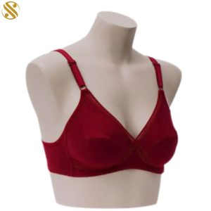 Sophi IFG Corina Cotton Bra-Maroon Front Side View-min